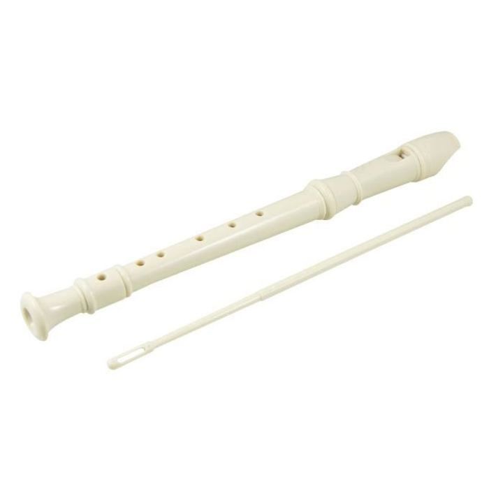 Flûte à bec plastique 7 trous - Idéal pour débutants - Inclus bâton de nettoyage