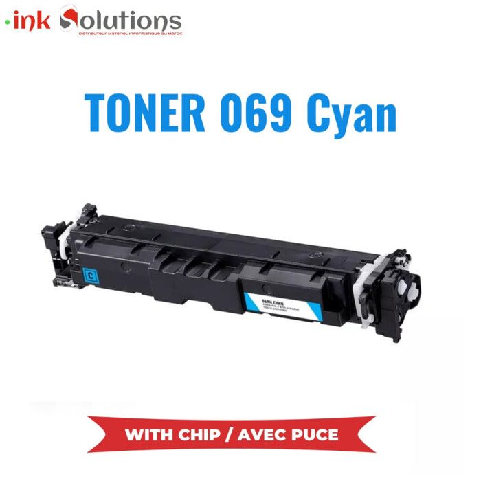 Toner 069 compatible CYAN pour les imprimantes I-Sensys MF754cdw, MF752cdw, Lbp673cdw