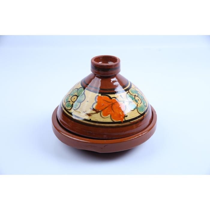 Tajine - GENERIC - Mzalg - 25 cm - Céramique - Marron - Tous feux