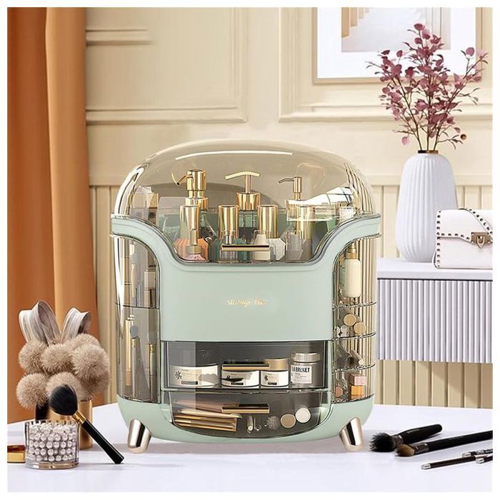 Organiseur De maquillage Pour Comptoir Vanité Soins De La Peau Boîte De Rangement Pour Cosmétiques
