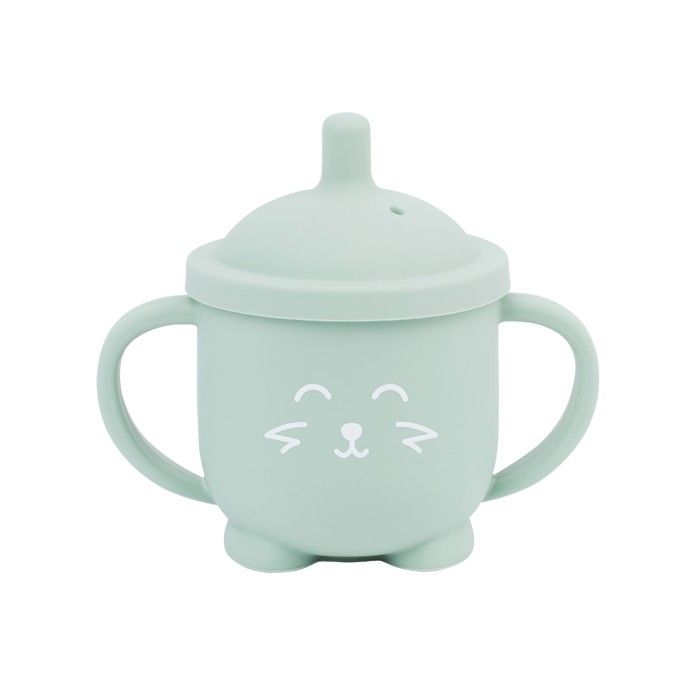 Babymoov Tasse à paille et couvercle amovible en silicone - Renard
