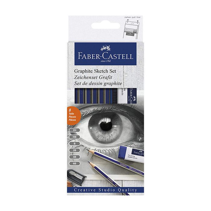 Set d'esquisses - FABER-CASTELL - Crayon graphite - Couleur graphite - Adulte - Mixte