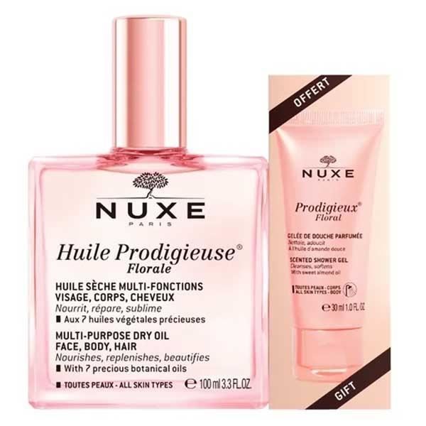 Huile Prodigieuse Florale NUXE - 100ml - Hydratant 100% végétal - Visage, Corps, Cheveux