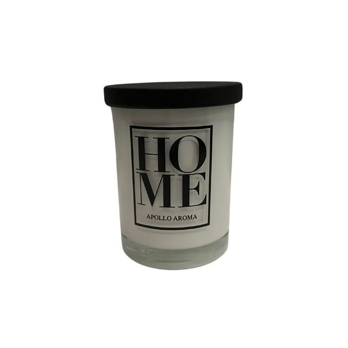 BOUGIE PARFUME BLANCHE HOME EN VERRE AVEC COUVERCLE600 G 8*10.5 cm
