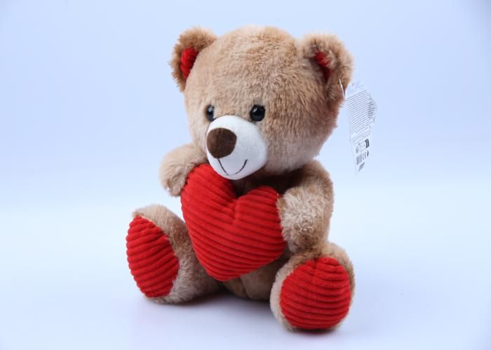 Peluche - GENERIC - Ours avec Cœur - 25cm - Marron - Pour enfants à partir de 5 ans