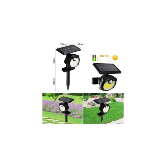 Lampe solaire applique murale avec capteur de mouvement, imperméable, éclairage d'extérieur, pour un jardin ou une rue
