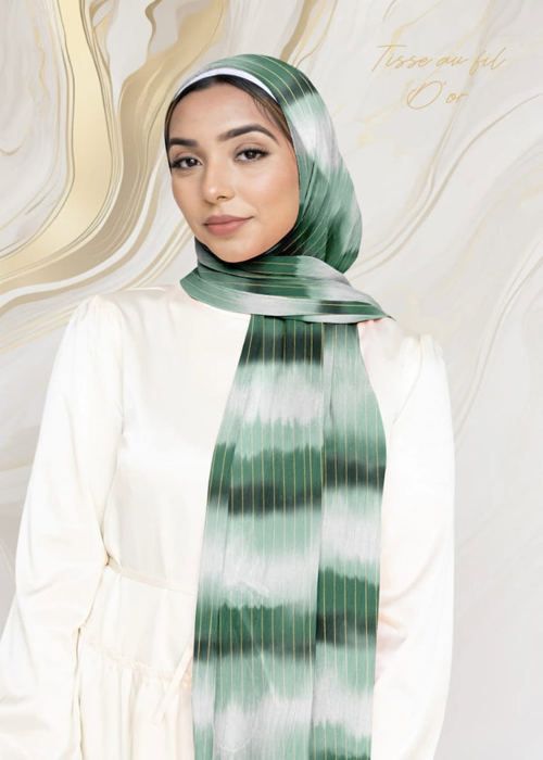 Châle - OLGA - Fil D'or - Vert - Chic - Printemps / Été