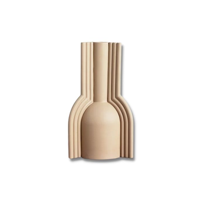Vase - Morandi - Scandinave - 12x12x22,5 cm - Porcelaine - Élégant et minimaliste