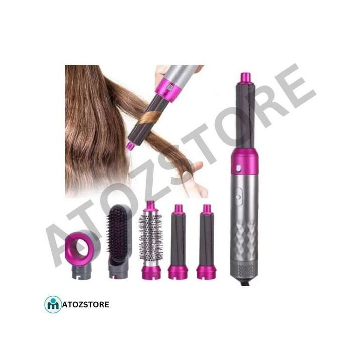 Brosse,5 en 1 Sèche-Cheveux Brosse à Air Chaud, Lisser et Coiffer Les Cheveux, Couleur aléatoir