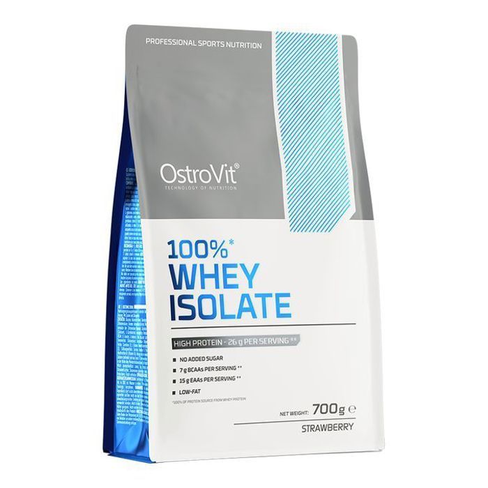 100% Whey Isolate 700 g Strawberry - Isolat de Protéines de Lactosérum, Sans sucre