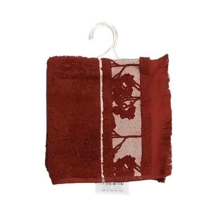 Serviette - GENERIC - Floralia - 30x30 cm - Rouge - 500g - Jacquard