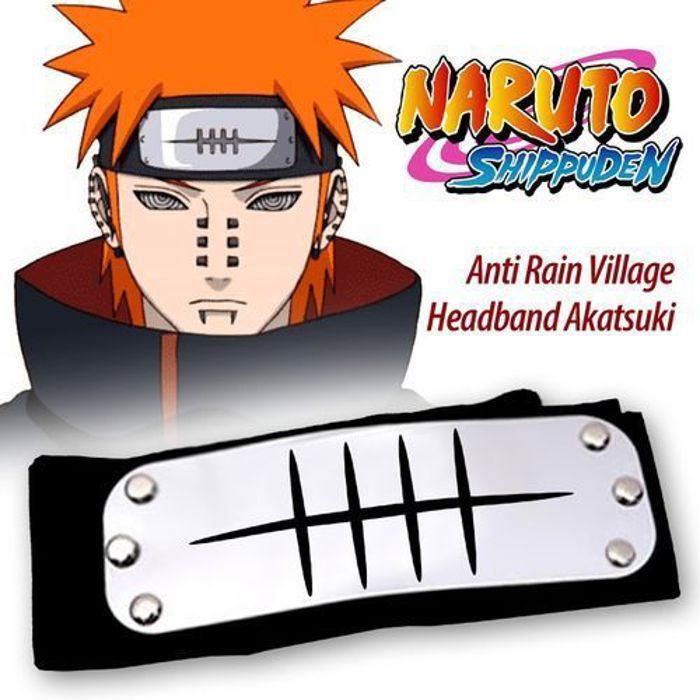 Bandeau Anti Pluie - GENERIC - Otaku Cosplay - Naruto Shippuden - Noir - Adulte - Mixte