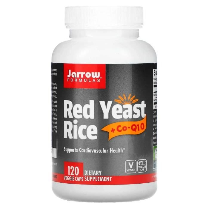 JARROW FORMULAS Red Yeast Rice + CoQ10 (Cardiovasculaire) 120 Gélules