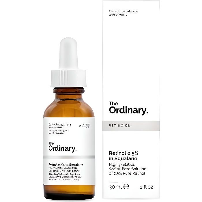 Sérum - The Ordinary - Retinol 0.5% en Squalane - 30ml - Vegan - Tous types de peau
