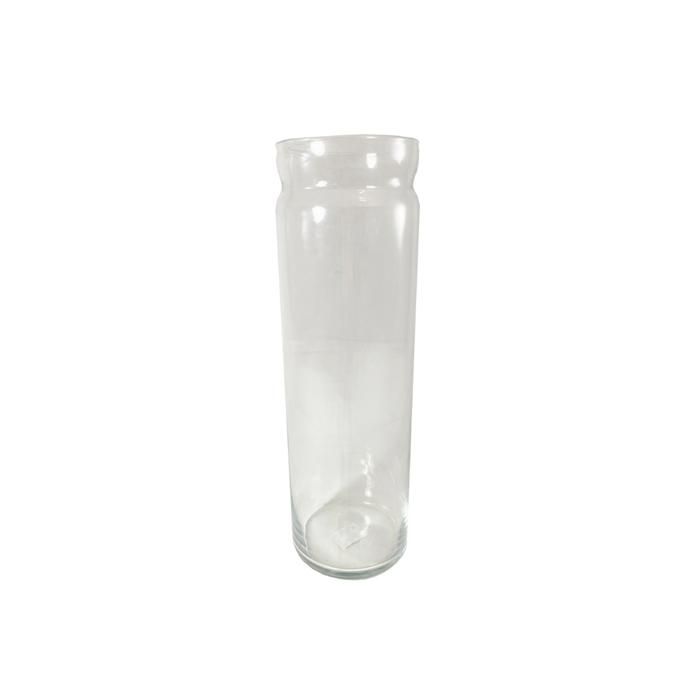 VASE LONG TRANSPARANT EN VERRE 35x12x12 cm