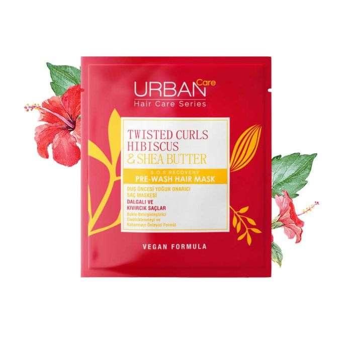Masque de soin capillaire - URBAN CARE - TWISTED CURLS - Hibiscus - Beurre de karité - 50 ml
