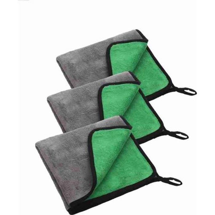 3 Serviette microfibre douce double face