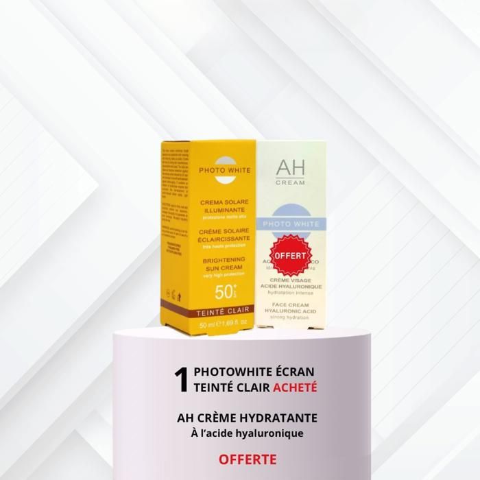 Crème Solaire - Photo White - Ecran Teinte SPF 50+ - 50ml - Non comédogène - Offerte 30ml