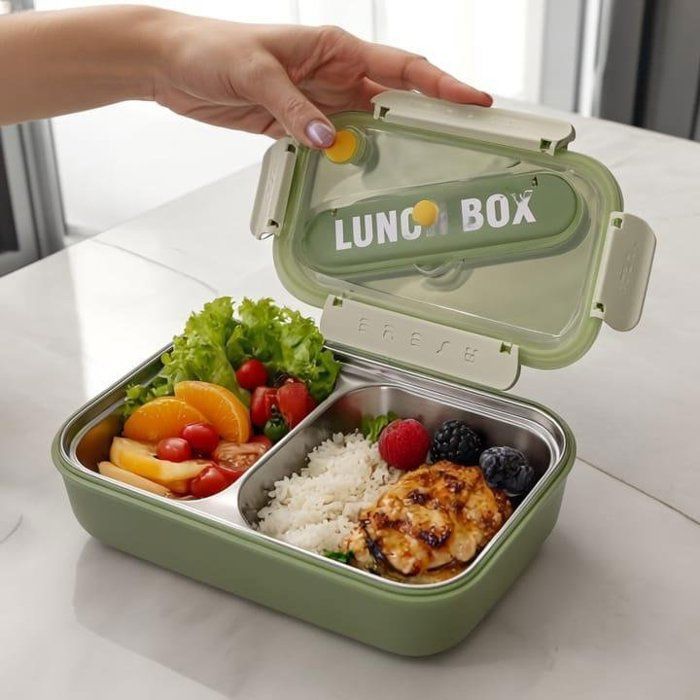 Boîte à Lunch Multifonction – 2 Compartiments Intérieurs – Étanche & Portable-24cm/17cm