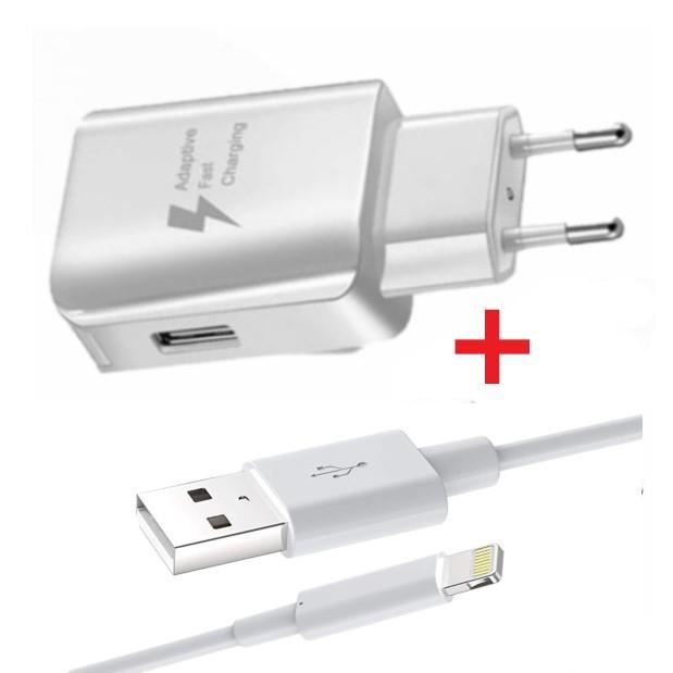 Laddare - Apple - iPhone 7 Plus - Snabbladdare 3A - USB Lightning-kabel - Optimal säkerhet
