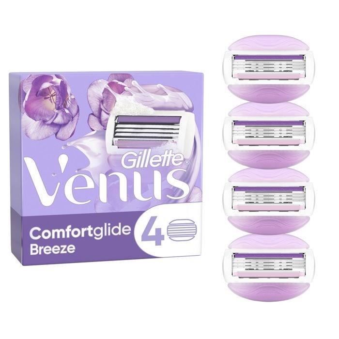 Venus Recharges de Lames de Rasoir Comfort Glide Breeze - 4 unités