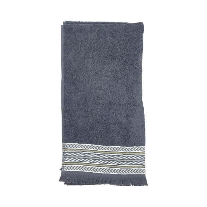 Serviette - GENERIC - 50x90 cm - Anthracite - 500g - Jacquard