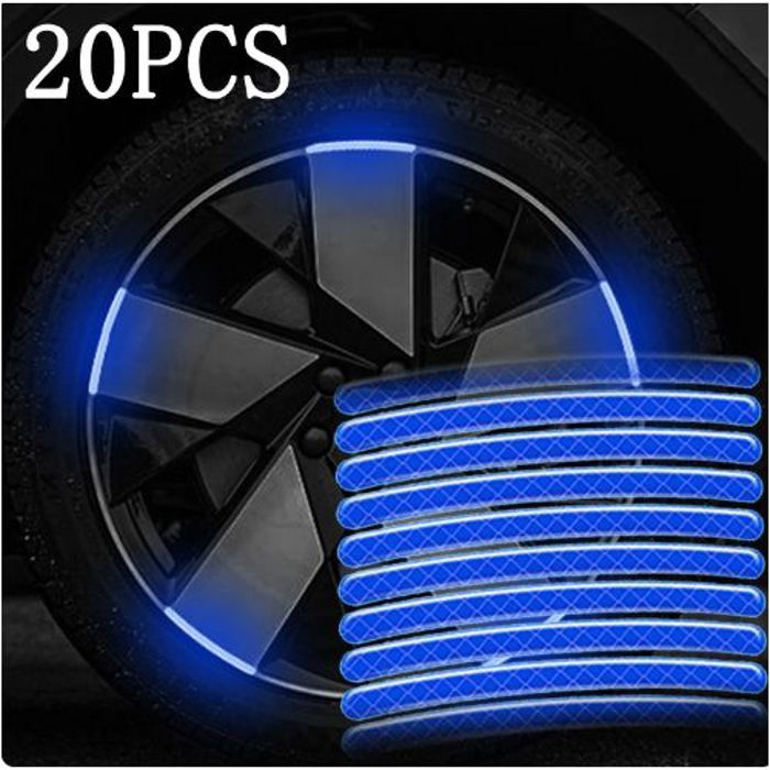 Bande Autocollante Réfléchissante - Non spécifié - Pack de 20 - Bleu - Sécurité - Accessoires Voiture