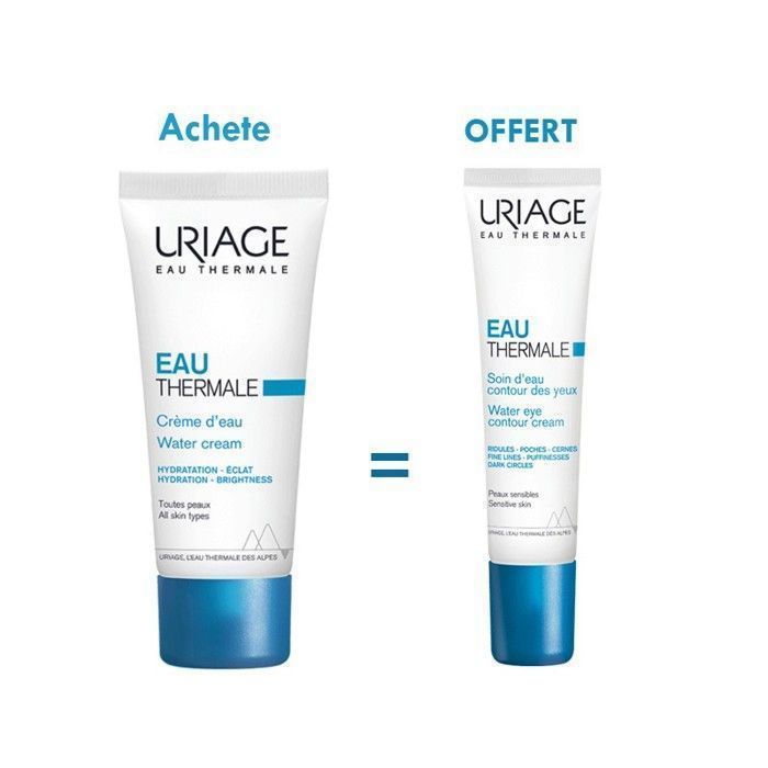 Crème hydratante - URIAGE - Eau Thermale - 40ml - Contour des Yeux 15ml OFFERT - Hypoallergénique