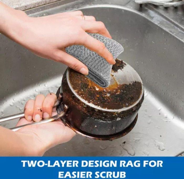 Torchon à vaisselle multifonctionnel anti-rayures 5pcs