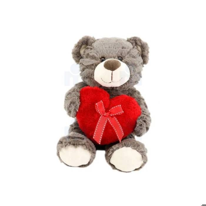 Ours en peluche avec cœur 25cm - ONE TWO FUN