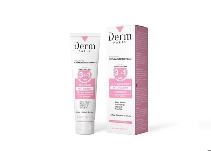 Crème Dépigmentante - IDERM PARIS - Nuit - 3-en-1 - AHA - Niacinamide - 40 ml