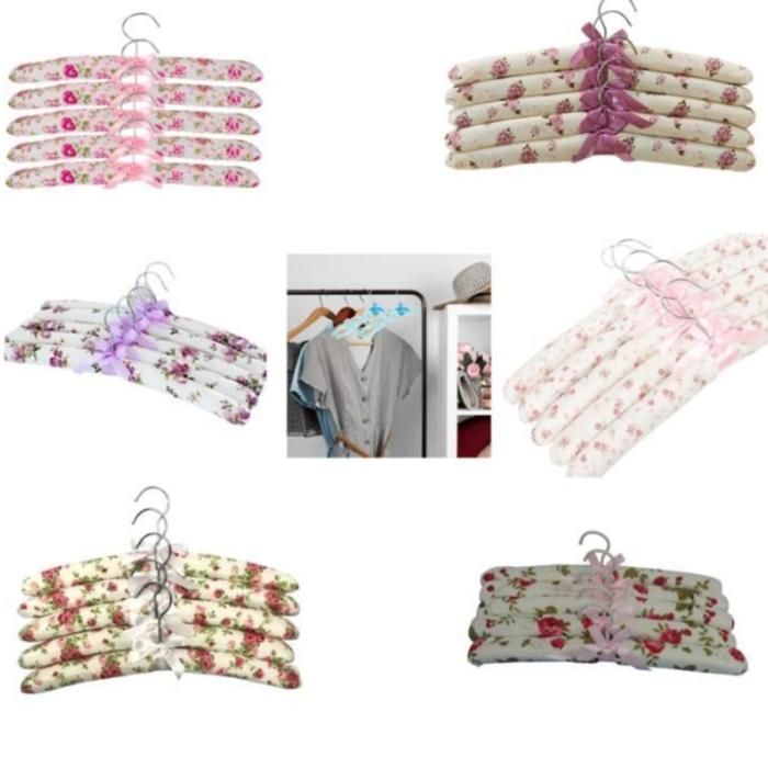 Cintres en éponge - GENERIC - Kit de 5 - Couleurs aléatoires - Rembourrés - Design élégant
