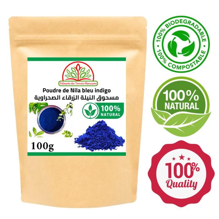 Poudre de nila bleu indigo 100% naturel 100g