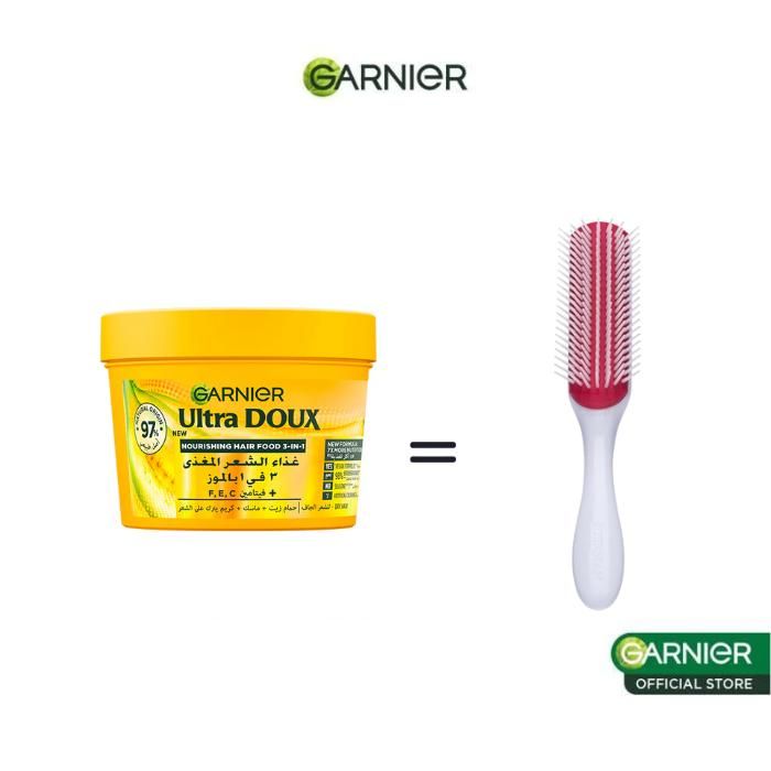 Offre capillaire: masque garnier hair food banane+ brosse denman offert
