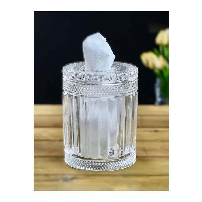 Boite a Mouchoirs En Verre de très bonne qualité Transparent 17cm/12,5