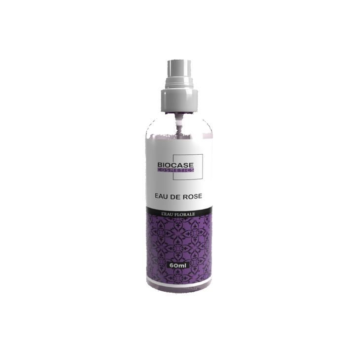 Eau de rose - Biocase Cosmetics - 50 ml - Sans alcool - Tous types de peau