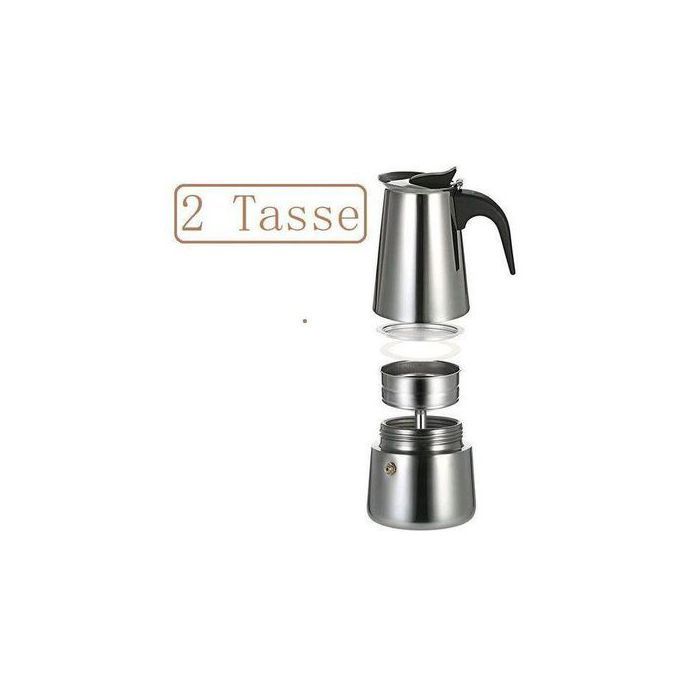Cafetière Moka - GENERIC - 2 Tasses - Inox - Compact - Voyage