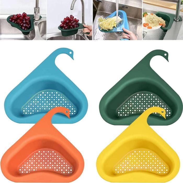 Panier de vidange d'évier de cuisine, multifonctionnel(Couleur aléatoire)