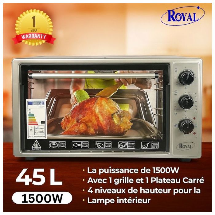 Four électrique - Royal FX - 50 - 45L - 1500W - Porte en verre simple