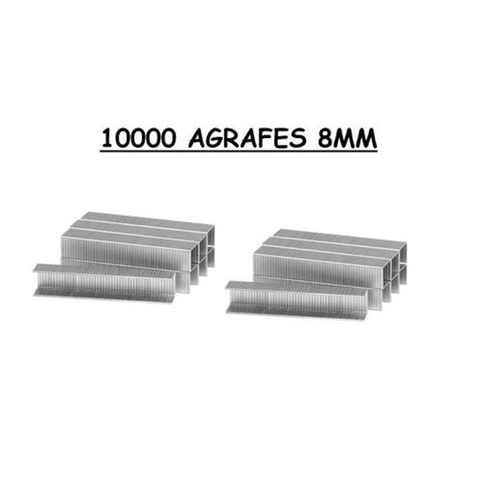10 000 Agrafes pour agrafeuse bois 131-8 mm 5-16 (2 Boites de 5000)