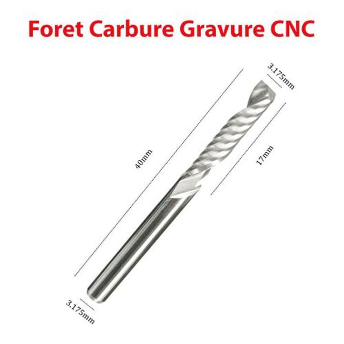 3.175x17mm Foret Carbure Gravure C-N-C PCB Mèche