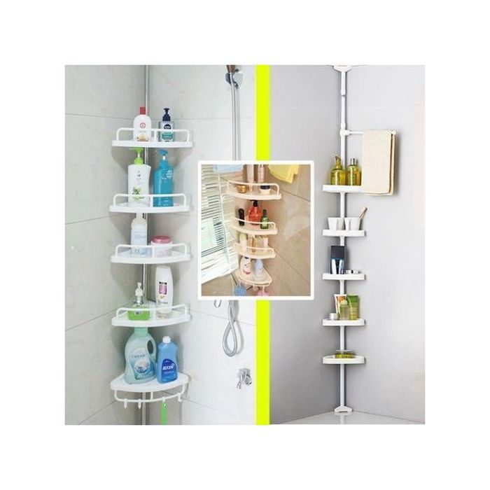 Étagère d'angle 4 niveaux en acier inoxydable