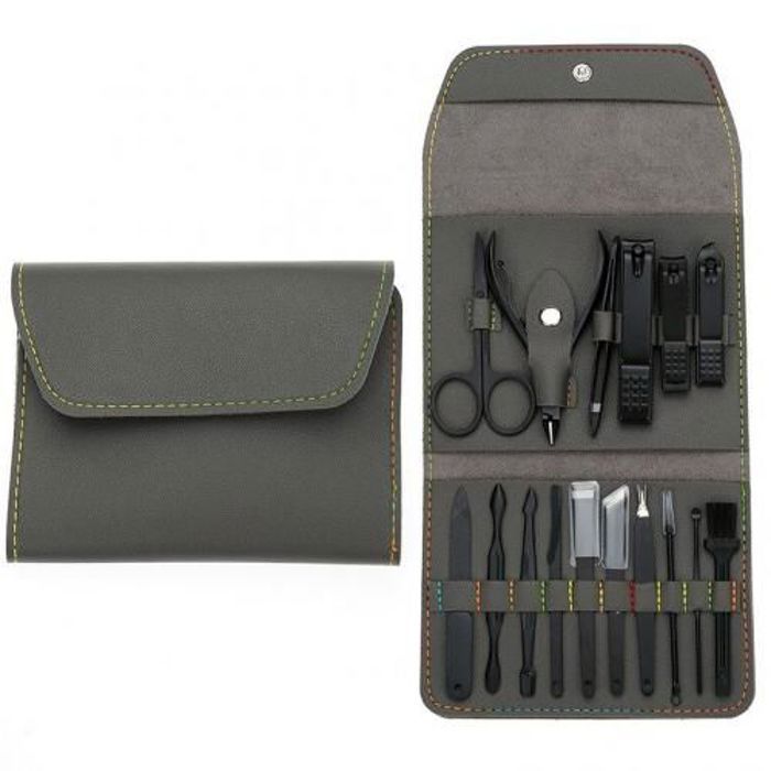 Ensemble 12 pièces de ciseaux de pédicure professionnels, coupe-ongles, manucur
