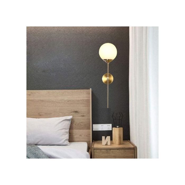 Applique Murale gold Boule Blanche -E27-