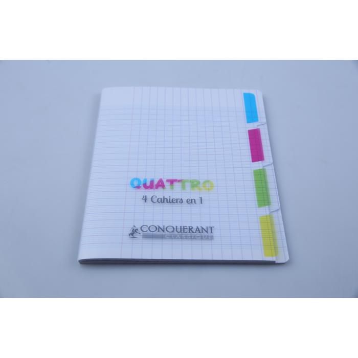 Cahiers 4 sections piqué A5 96 pages 90g SEYS PP incolore