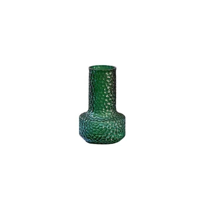 Vase en verre - Émeraude - 9x22 cm - Élégant - Chic - Décoratif