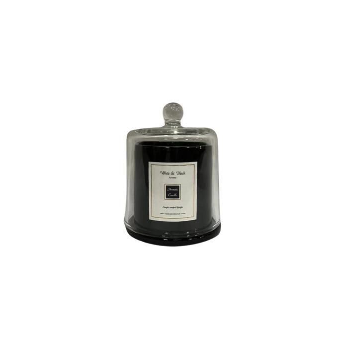 BOUGIE DREAM STAR NOIR PARFUMEE AVEC COUVERCLE EN VERRE 740G 9*11.5
