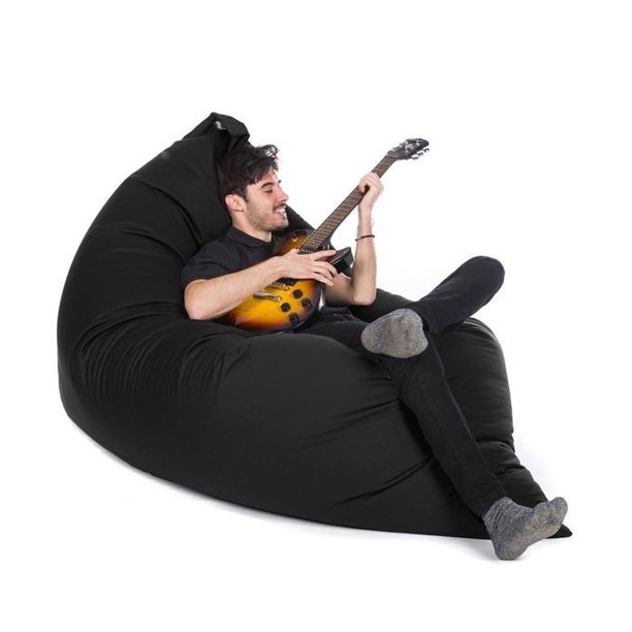 Pouf géant - STPS - 5 Positions - Imperméable - Noir - Design Contemporain