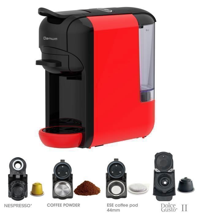 MACHINE ESPRESSO - DENWA - DCF-222CA - 19 BAR - 1450W - 4EN1