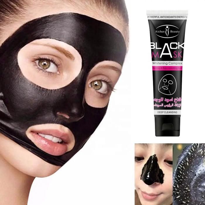 Masque noir de blanchiment, éclaircissant pour Visage propre pour femme et Homme 120ml